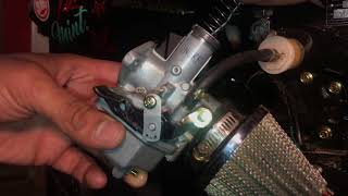 Changing throttle cable on Carb Apollo Update Slide Pin 125ccDb007SSRTaoTaolifanPitster Part 1 [upl. by Homovec124]