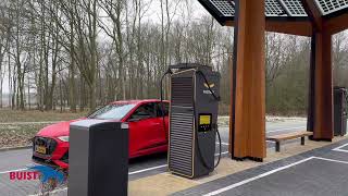 Elektrische auto opladen  demo laden snellader fastned [upl. by Htedirem]