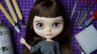 Make your first Blythe doll  sanding carving and MSC [upl. by Neelac]