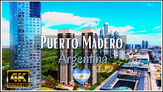 4K Puerto Madero by Drone  Buenos Aires  Argentina [upl. by Naiva]