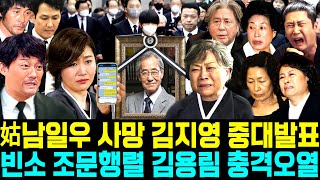 영상 남일우 사망 며느리 김지영 중대발표 빈소 조문행렬 김용림 충격오열 시아버지 협박 [upl. by Ewold]