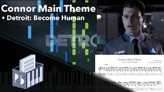 Connor Main Theme  Detroit Become Human OST Piano Tutorial [upl. by Kauslick]