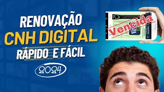 COMO RENOVAR CNH PELA INTERNET RENOVAÇÃO ONLINE  CNH DIGITAL [upl. by Morrissey258]