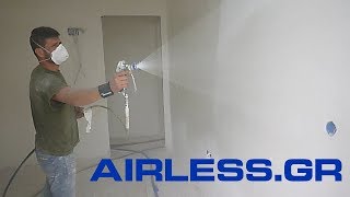 AIRLESS ZACHARIOU GRACO GH 5040 SPRAYING PLASTER PART 1 ΨΕΚΑΣΜΟΣ ΣΤΟΚΟΥ [upl. by Ahsaeyt763]