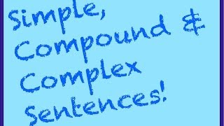 Simple Compound amp Complex Sentences  Part 1  Spelling Grammar amp Punctuation Series [upl. by Gallenz786]