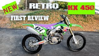 NEW RETRO KX 450 FIRST REVIEW [upl. by Hedley]