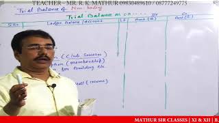 Trial balance Sums 06  Accountancy video  Mathur Sir Classes [upl. by Nilyad]