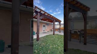 Building Patio Cover 🌴🔥 architecture diy patiodesign pergola patiocover home backyarddesign [upl. by Nageam]