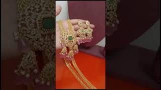 Gold Long Chain With Ear Rings Gold trending viral models New Models ple subscribe our channel [upl. by Hildie]