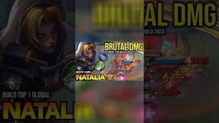 18 Kills No Death Natalia One Hit delete Build Gameplay videoShortMlbbViralTrending [upl. by Annael537]