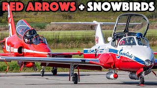 RAF RED ARROWS and RCAF SNOWBIRDS in Gatineau  Parliament Flyover [upl. by Fleeta]