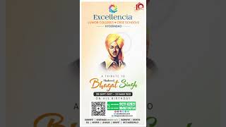 Shaheed Bhagat Singh  28 Sept 1907  23 Mar 1931  Excellencia Junior Colleges amp CBSE Schools [upl. by Farrish780]