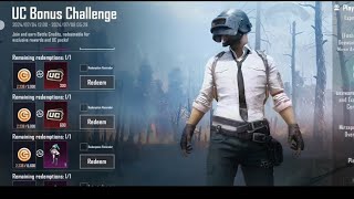 Uc bonus challenge is back bgmi uc freeuc pubgmobilebonus bonuschallengebgmi [upl. by Ymmot]