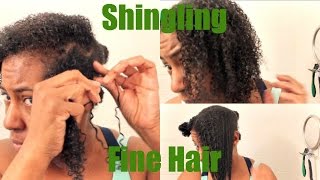 Shingling Fine Hair feat Ecostyle Black Castor amp Flaxseed Gel [upl. by Arel861]