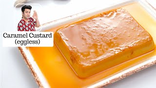 Eggless Caramel Pudding ONLY 4 Ingredients  No Condensed Milk  NO Oven  Christmas Recipe [upl. by Shelman]