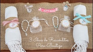 3 Ideas de Recuerditos para Bautizo niño y niña  TUTORIAL [upl. by Uwkuhceki]