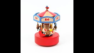 Hello Kitty In Carousel  Wooden Music Box [upl. by Sej]