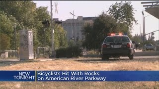 Cyclists Hit By Rocks On American River Parkway [upl. by Yenffad]