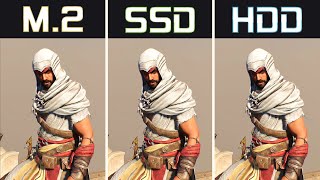 Assassins Creed Mirage M2 NVME vs SSD vs HDD [upl. by Ardied]