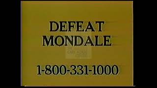 AntiMondale Republican 1984 Campaign Ad quotAttack on Mondale VP Recordquot [upl. by Nairdna]