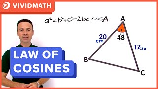 Cosine Rule Finding a Side  VividMathcom [upl. by Beckerman]