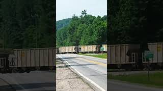 CN Freight Train Wakefield Street Wakefield NH [upl. by Nichols]