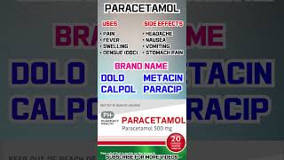 Uses of paracetamol  paracetamol side effects  acetaminophen  Dolo 650  calpol 500 paracip [upl. by Gnas865]