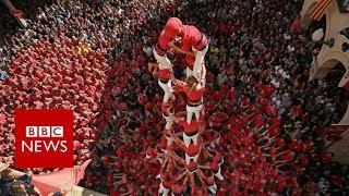 Catalonias human tower power  BBC News [upl. by Deibel]