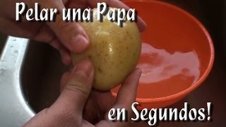 Como Pelar Una Papa en Segundos [upl. by Nanaj]