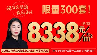 珠海金灣 佳兆業金域都薈【大灣區置業】珠海最後的價格窪地！8338元㎡帶精裝修 限量300套 30強上市房企 5390㎡精品房 火熱暢銷中 [upl. by Rufford]