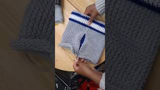 Mattress Stitching 🤯 loom knitting yarn sports cowboys [upl. by Ttreve]