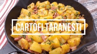 Cartofi Taranesti  Reteta Delicioasa de Cartofi Taranesti cu Bacon si Ceapa la Tigaie [upl. by Nilre]