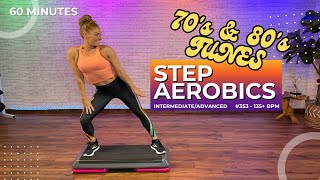 STEP AEROBICS 70s and 80s Music STEPPER WORKOUT  353 135 BPM [upl. by Esinaj886]