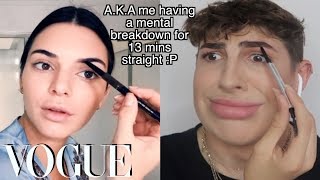 I Tried Following Kendall Jenners Vogue Makeup Tutorial amp had a breakdown [upl. by Avon333]