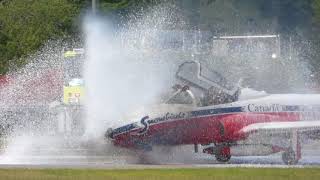 Snowbird gear fire after landing at Air Show Atlantic 2017 [upl. by Aldrich457]