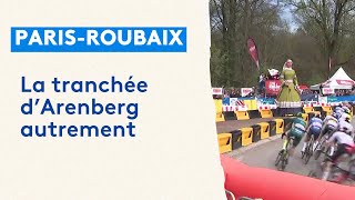 ParisRoubaix  la trouée dArenberg et sa nouvelle chicane [upl. by Beutner375]