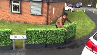 Bespoke artificial hedge building services floral hedge planters [upl. by Renba537]