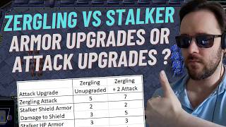 Are Armor or Attack Upgrades better for Zerglings vs Stalkers  starcraft2 [upl. by Ellerrehs]