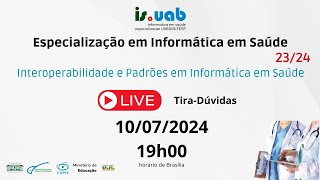 Live  Interoperabilidade e Padrões em Informática em Saúde [upl. by Herminia]