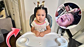 MY AUTISTIC DAUGHTER HAIR WASH ROUTINE sensory overload [upl. by Ezra]