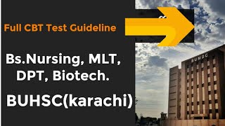 How to prepare Bahria University CBT test for BsNursing MLT DPT and Biotechnology   BUHSC [upl. by Nessah]