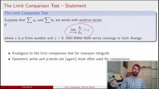 Limit Comparison Test for Series [upl. by Homere]