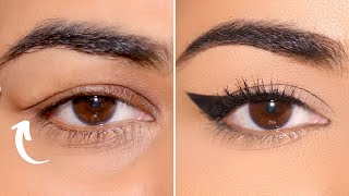 3 Incredible Eyeliner Styles for EXTREME HOODED Eyes [upl. by Hgeilhsa578]