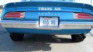 1972 Trans Am idle with new crossflow muffler [upl. by Annoif]