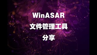 WinASAR文件管理工具 [upl. by Lladnik]