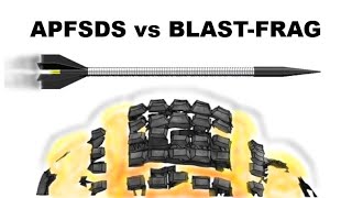 APFSDS vs BLASTFRAG APS  lateral blast active protection vs longrod penetrators  Zaslon APS [upl. by Suirada917]