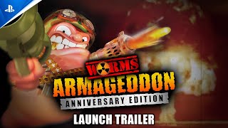 Worms Armageddon Anniversary Edition  Launch Trailer  PS5 amp PS4 Games [upl. by Niwdog]