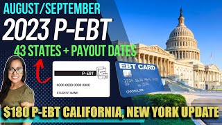 NEW 2023 PEBT UPDATE AUGUST CHECK YOUR CARDS NEW YORK amp CALIFORNIA 43 STATES APPROVED [upl. by Firestone804]