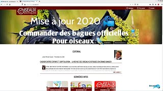 Tuto Comment Commander des bagues officielles pour oiseaux 2021 [upl. by Kablesh]