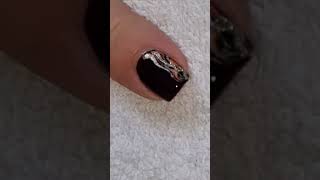 Dark Chocolate Nail Art  Elegant Autumn Nails  naildesign [upl. by Kauslick]